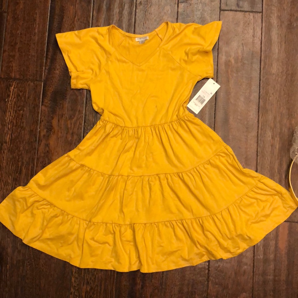 Habitual Kids Marigold Tiered Dress 🤩 T1 - Picture 1 of 10